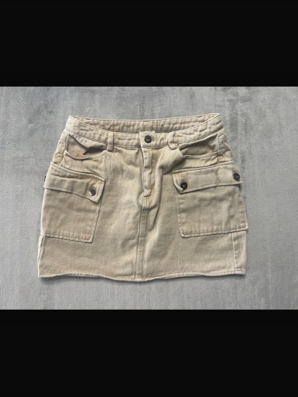 Lane 201 Cargo Khaki Stretch Utility Mini Skirt Small S